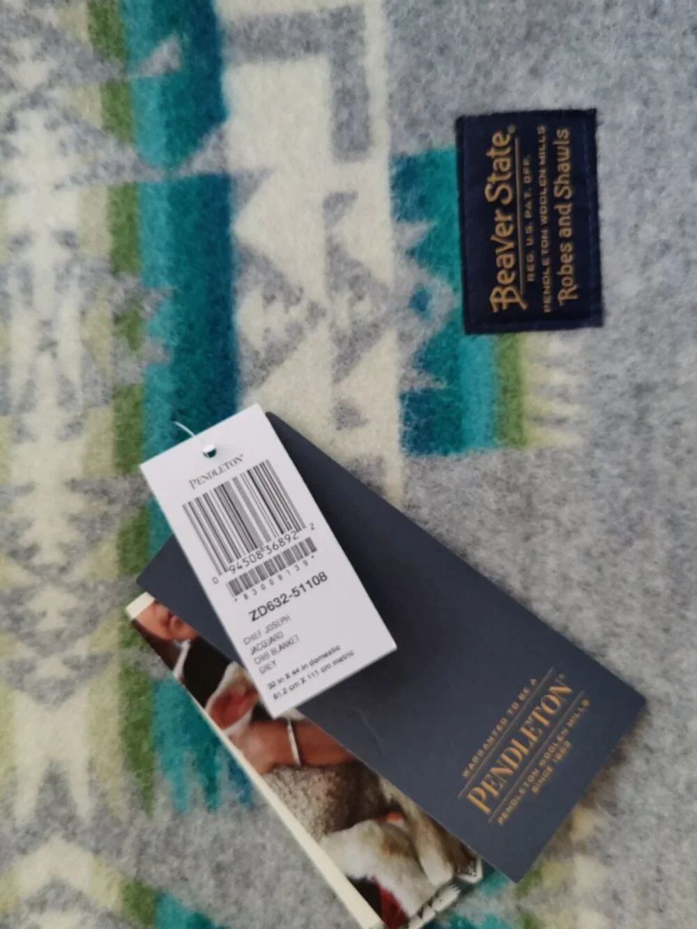 New Pendleton Crib Blanket in Chief Joseph Pattern
